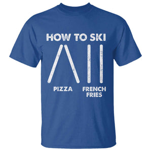 Funny Skiing Instructor T Shirt How To Ski Food Lover Winter Sport TS11 Royal Blue Print Your Wear