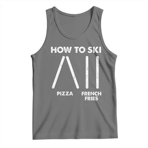 Funny Skiing Instructor Tank Top How To Ski Food Lover Winter Sport TS11 Black Heather Print Your Wear
