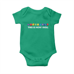 Funny Role Playing Tabletop Dice Baby Onesie This Is How I Roll TS11 Irish Green Print Your Wear