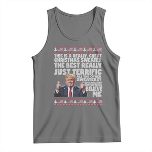 Funny Trump Christmas Tank Top This Is A Really Great Christmas Sweater The Best Really Just Terrific - Print Your Wear