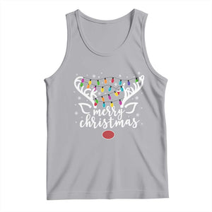 Funny Subtle Trump Xmas Hidden Message Merry Christmas Reindeer Tank Top - Print Your Wear