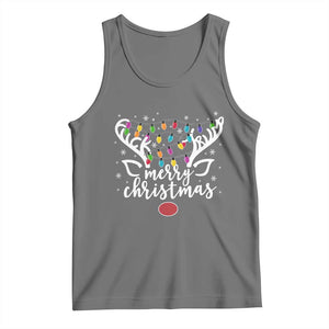 Funny Subtle Trump Xmas Hidden Message Merry Christmas Reindeer Tank Top - Print Your Wear