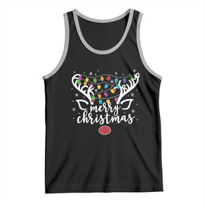 Funny Subtle Trump Xmas Hidden Message Merry Christmas Reindeer Tank Top - Print Your Wear