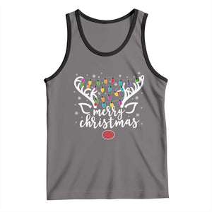 Funny Subtle Trump Xmas Hidden Message Merry Christmas Reindeer Tank Top - Print Your Wear