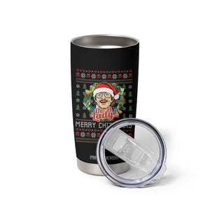 Funny Chit Christmas Tumbler Cup Merry Chit Mas Do It Lady Xmas Wreath TS11 Print Your Wear