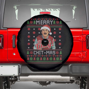 Funny Chit Christmas Spare Tire Cover Merry Chit Mas Do It Lady Ugly Xmas TS11 Black Print Your Wear