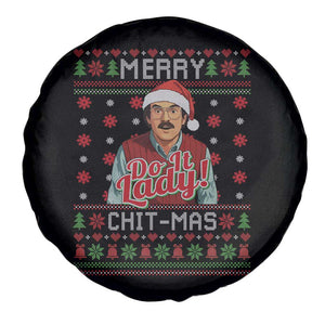 Funny Chit Christmas Spare Tire Cover Merry Chit Mas Do It Lady Ugly Xmas TS11 Print Your Wear