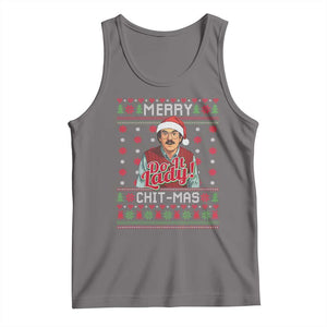 Funny Chit Christmas Tank Top Merry Chit Mas Do It Lady Ugly Xmas - Print Your Wear