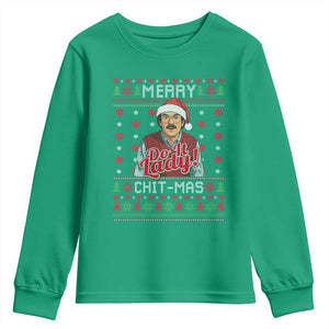 Funny Chit Christmas Youth Sweatshirt Merry Chit Mas Do It Lady Ugly Xmas TS11 Irish Green Print Your Wear