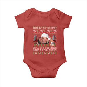 Funny Nakatomi Plaza Christmas Baby Onesie Come Out To The Coast John Xmas 80's Die Movie TS11 Red Print Your Wear