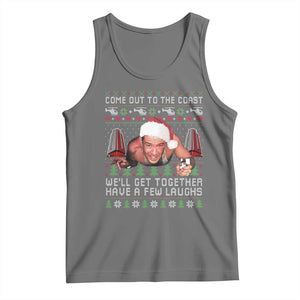 Funny Nakatomi Plaza Christmas Tank Top Come Out To The Coast John Xmas 80's Die Movie TS11 Black Heather Print Your Wear