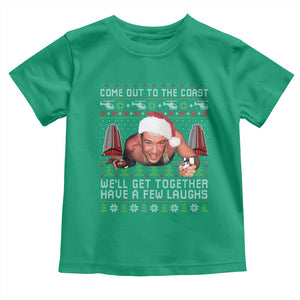 Funny Nakatomi Plaza Christmas Toddler T Shirt Come Out To The Coast John Xmas 80's Die Movie TS11 Irish Green Print Your Wear