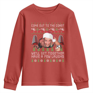 Funny Nakatomi Plaza Christmas Youth Sweatshirt Come Out To The Coast John Xmas 80's Die Movie TS11 Red Print Your Wear