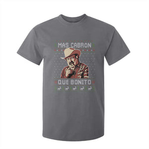 Funny Julian Garza Christmas T Shirt For Kid Mas Cabron Que Bonito Cowboy Holiday Mexican Xmas TS11 Charcoal Print Your Wear