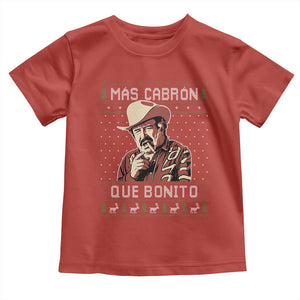 Funny Julian Garza Christmas Toddler T Shirt Mas Cabron Que Bonito Cowboy Holiday Mexican Xmas TS11 Red Print Your Wear