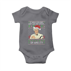 True Crime Christmas Keith Baby Onesie Funny It Was A Holiday Just Like Any Other Or Was It TS11 Charcoal Print Your Wear