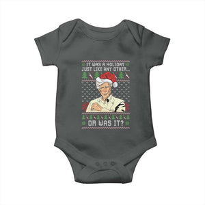 True Crime Christmas Keith Baby Onesie Funny It Was A Holiday Just Like Any Other Or Was It TS11 Dark Heather Print Your Wear