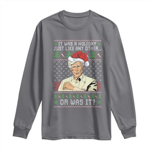 True Crime Christmas Keith Long Sleeve Shirt Funny It Was A Holiday Just Like Any Other Or Was It TS11 Charcoal Print Your Wear