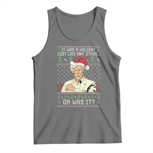 True Crime Christmas Keith Tank Top Funny It Was A Holiday Just Like Any Other Or Was It TS11 Black Heather Print Your Wear