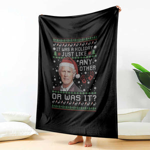 True Crime Christmas Keith Throw Blanket Funny It Was A Holiday Just Like Any Other Or Was It Bloody Hand TS11 Print Your Wear