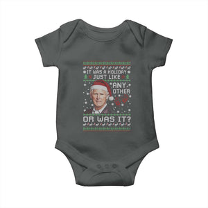 True Crime Christmas Keith Baby Onesie Funny It Was A Holiday Just Like Any Other Or Was It Bloody Hand TS11 Dark Heather Print Your Wear