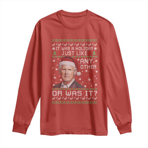 True Crime Christmas Keith Long Sleeve Shirt Funny It Was A Holiday Just Like Any Other Or Was It Bloody Hand TS11 Red Print Your Wear