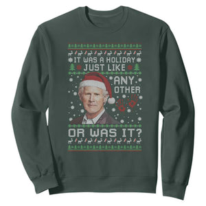 True Crime Christmas Keith Sweatshirt Funny It Was A Holiday Just Like Any Other Or Was It Bloody Hand TS11 Dark Forest Green Print Your Wear