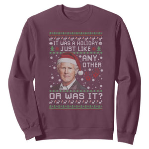 True Crime Christmas Keith Sweatshirt Funny It Was A Holiday Just Like Any Other Or Was It Bloody Hand TS11 Maroon Print Your Wear