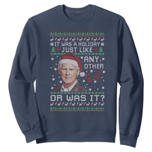 True Crime Christmas Keith Sweatshirt Funny It Was A Holiday Just Like Any Other Or Was It Bloody Hand TS11 Navy Print Your Wear