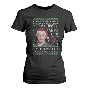 True Crime Christmas Keith T Shirt For Women Funny It Was A Holiday Just Like Any Other Or Was It Bloody Hand TS11 Black Print Your Wear
