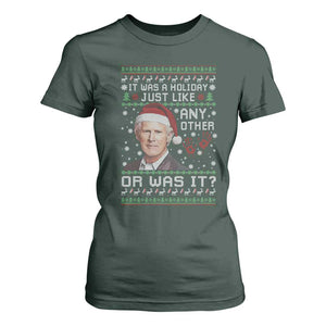 True Crime Christmas Keith T Shirt For Women Funny It Was A Holiday Just Like Any Other Or Was It Bloody Hand TS11 Dark Forest Green Print Your Wear