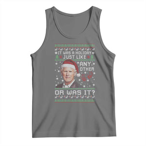 True Crime Christmas Keith Tank Top Funny It Was A Holiday Just Like Any Other Or Was It Bloody Hand TS11 Black Heather Print Your Wear