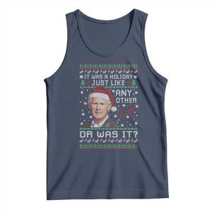True Crime Christmas Keith Tank Top Funny It Was A Holiday Just Like Any Other Or Was It Bloody Hand TS11 Navy Print Your Wear