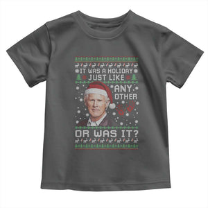 True Crime Christmas Keith Toddler T Shirt Funny It Was A Holiday Just Like Any Other Or Was It Bloody Hand TS11 Dark Heather Print Your Wear