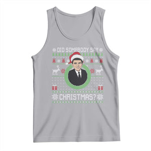Did Somebody Say Christmas Tank Top Funny 90s Movie Lloyd Xmas TS11 Athletic Heather Print Your Wear