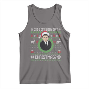 Did Somebody Say Christmas Tank Top Funny 90s Movie Lloyd Xmas TS11 Deep Heather Print Your Wear