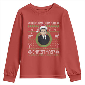 Did Somebody Say Christmas Youth Sweatshirt Funny 90s Movie Lloyd Xmas TS11 Red Print Your Wear