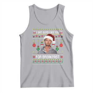 Funny Christmas Jeffrey Dahmer Tank Top I Eat Guys Like You For Breakfast Serial Killer TS11 Athletic Heather Print Your Wear