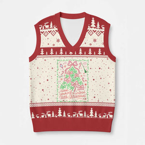 Have Yourself A Wicked Little Xmas V-Neck Knit Sweater Vest Funny Xmas Wizard Princess TS11 Beige Red Print Your Wear