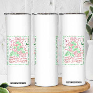 Have Yourself A Wicked Little Christmas Skinny Tumbler Funny Xmas Wizard Princess TS11 Print Your Wear