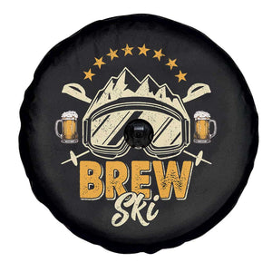 Brewski Skiing Beer Spare Tire Cover Funny Skiing Skier Ski Vacation TS11 Print Your Wear