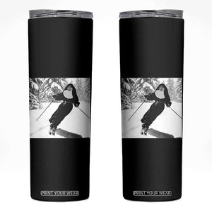 Funny Skiing Nun Graphics Photo Skier Winter Sport Skinny Tumbler TS11 Black Print Your Wear