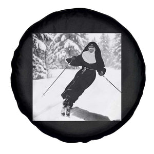 Funny Skiing Nun Graphics Photo Skier Winter Sport Spare Tire Cover TS11 Print Your Wear
