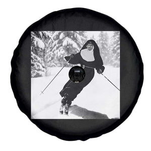 Funny Skiing Nun Graphics Photo Skier Winter Sport Spare Tire Cover TS11 Print Your Wear