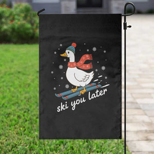 Funny Skiing Goose Garden Flag Ski You Later Winter Vacation Sport TS11 Print Your Wear