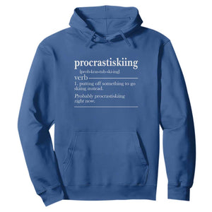 Funny Procrastiskiing Definition Skiing Snow Ski Sports Lover Hoodie TS11 Royal Blue Print Your Wear