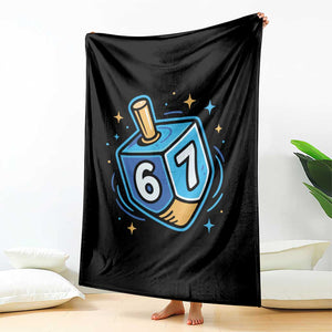 Funny 67 Hanukkah Dreidel Throw Blanket Chanukah Star Of David TS11 Print Your Wear