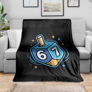 Funny 67 Hanukkah Dreidel Throw Blanket Chanukah Star Of David TS11 Print Your Wear