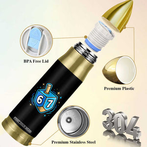 Funny 67 Hanukkah Dreidel Bullet Tumbler Chanukah Star Of David TS11 Print Your Wear