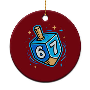 Funny 67 Hanukkah Dreidel Ceramic Ornament Chanukah Star Of David TS11 1pc Red Print Your Wear